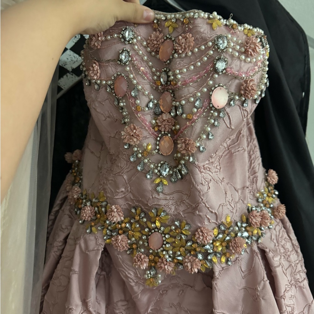 pink gown dress
